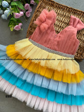 Load image into Gallery viewer, BT815 Rainbow Theme Birthday Party wear Frock
