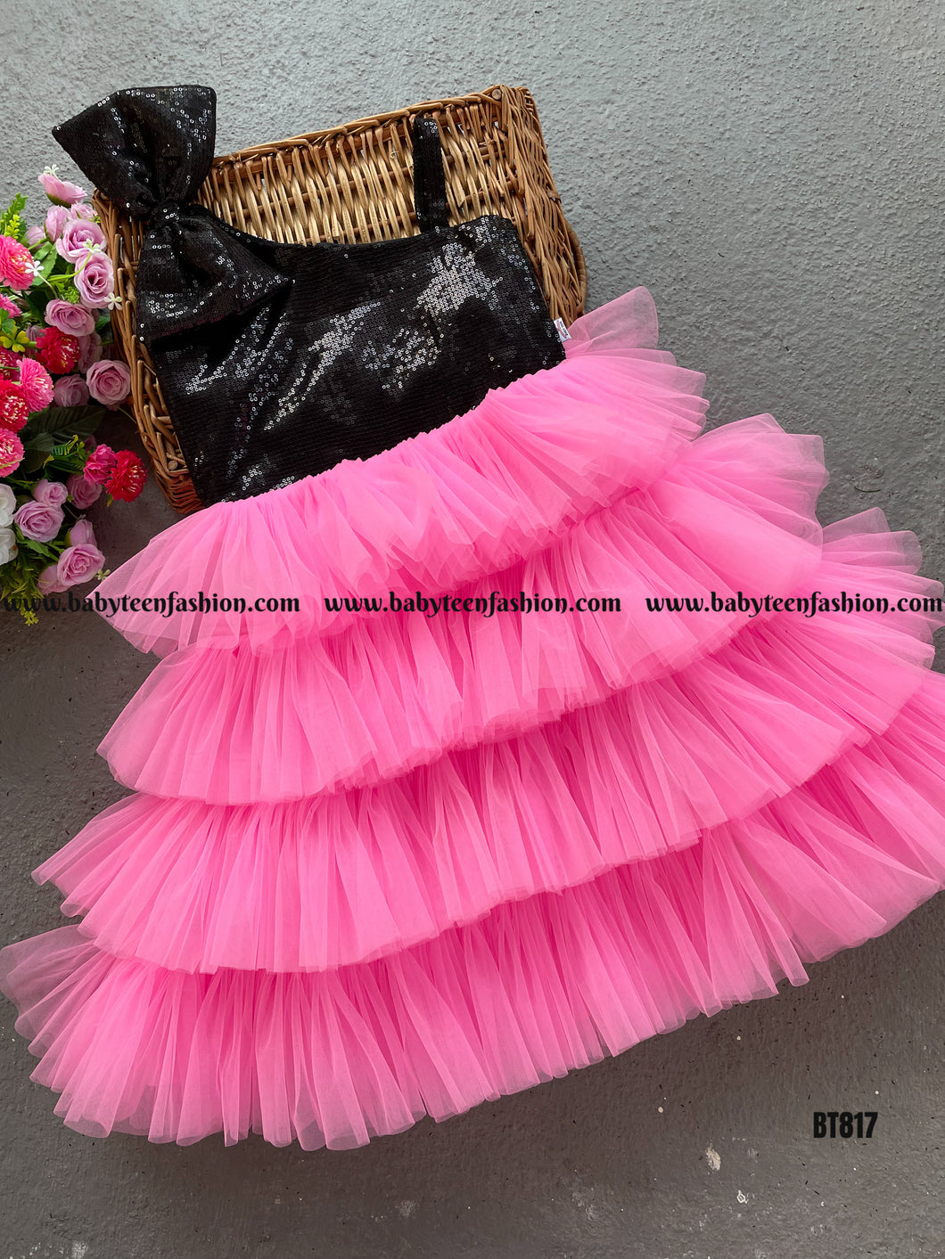 BT817 Sequence Frock for Evening and Night Parties