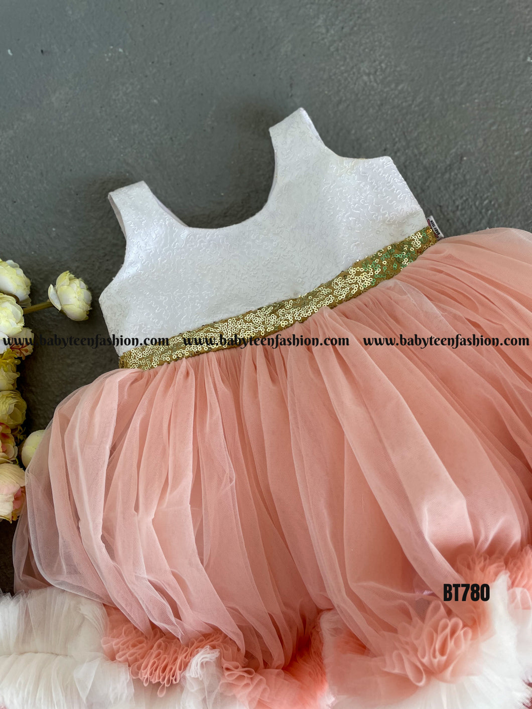 BT780 Multicolour Ruffles Frock