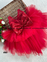 Load image into Gallery viewer, BT827 Red Embroidery Frock
