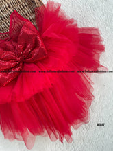 Load image into Gallery viewer, BT827 Red Embroidery Frock
