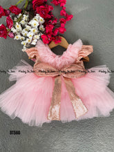 Load image into Gallery viewer, BT560 Baby Pink Party Wear Neckline Frock

