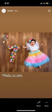 Load image into Gallery viewer, BT171 Party wear Rainbow Theme Crop Top and Skirt for Birthday Dress
