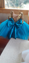 Load image into Gallery viewer, BT187 Gold and Green Combination Birthday Party wear Outfit for Baby Girls
