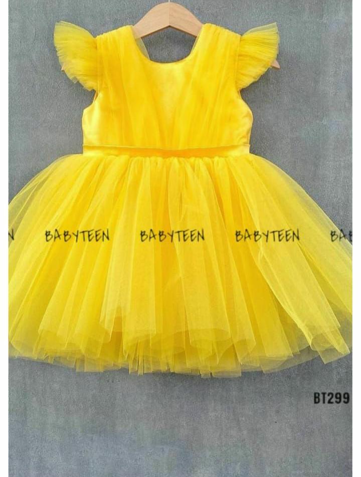 BT299 Best Seller Semi Party Wear Frock with Huge Back Bow