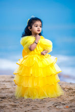 Load image into Gallery viewer, BT191 Yellow Princess Party wear  Gown for Kids
