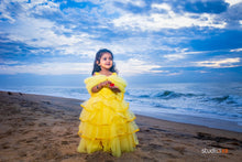 Load image into Gallery viewer, BT191 Yellow Princess Party wear  Gown for Kids
