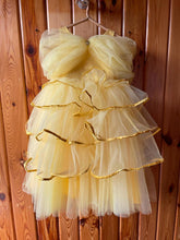 Load image into Gallery viewer, BT191 Yellow Princess Party wear  Gown for Kids
