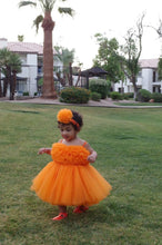 Load image into Gallery viewer, BT281 Single Color Tulle Sleeveless Frock With Heart Shaped Ruffles On Yoke Birthdays
