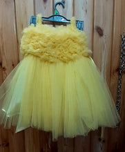 Load image into Gallery viewer, BT281 Single Color Tulle Sleeveless Frock With Heart Shaped Ruffles On Yoke Birthdays
