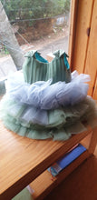 Load image into Gallery viewer, BT230 Ash to Peach Color Huge Party Wear Dress Highlighted With Shoulder Bows for Baby and Teenage Girls
