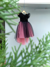 Load image into Gallery viewer, BT298 Pink and Black Combination HighLow Evening and Night Partywear Sequence Frock

