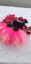 Load image into Gallery viewer, BT379 Pink Black Retro Frock
