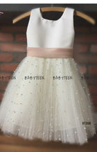 Load image into Gallery viewer, BT268 Elegant Baptism Frock with Pearl Intrications for Baby Girls
