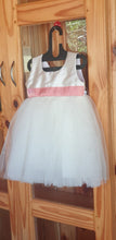 Load image into Gallery viewer, BT268 Elegant Baptism Frock with Pearl Intrications for Baby Girls
