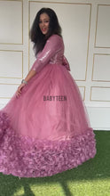 Load and play video in Gallery viewer, BT1393MB Aqua Elegance – Chic Mother &amp; Child Couture Set
