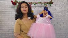 Load and play video in Gallery viewer, BT245 Pastel Baby Pink Birthday Neck and Bow Frock
