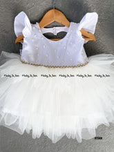 Load image into Gallery viewer, BT569 Baptism Frock in  Pearl and Heart Shape
