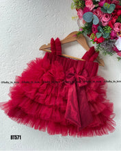 Load image into Gallery viewer, BT571 Red Multi Layer Party Wear Frock
