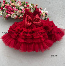 Load image into Gallery viewer, BT579 Princess  Gown with Heavy Ruffles For Birthday party

