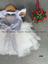 Load image into Gallery viewer, BT569 Baptism Frock in  Pearl and Heart Shape
