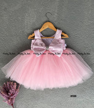 Load image into Gallery viewer, BT245 Pastel Baby Pink Birthday Neck and Bow Frock

