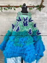 Load image into Gallery viewer, BT614 Luxury Partywear Sequence Butterflies Detachable Trail  For Theme Birthdays
