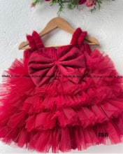 Load image into Gallery viewer, BT571 Red Multi Layer Party Wear Frock
